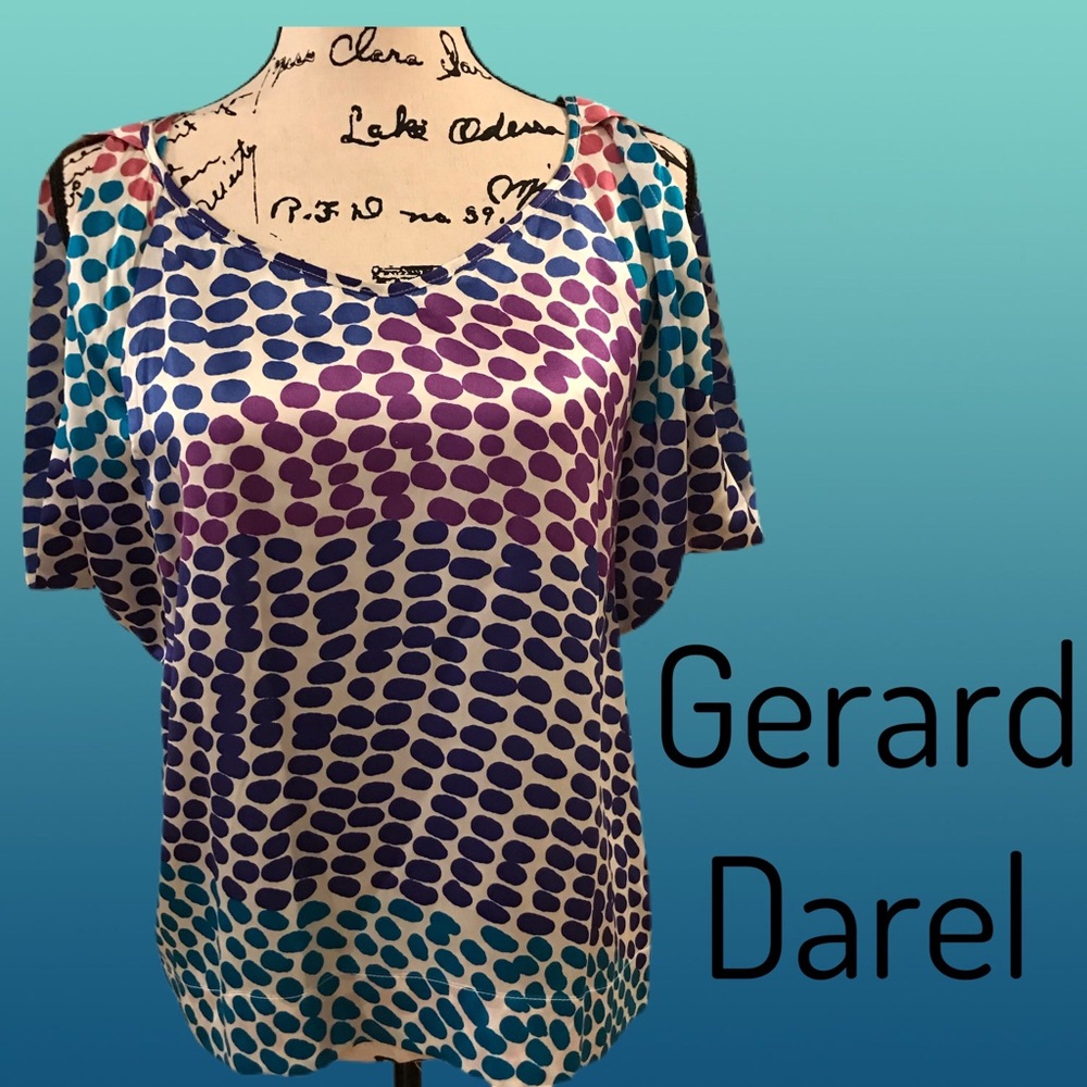🌿Colorful Dotted Blouse, luxury, 100% silk blouse,  Gerard Darel